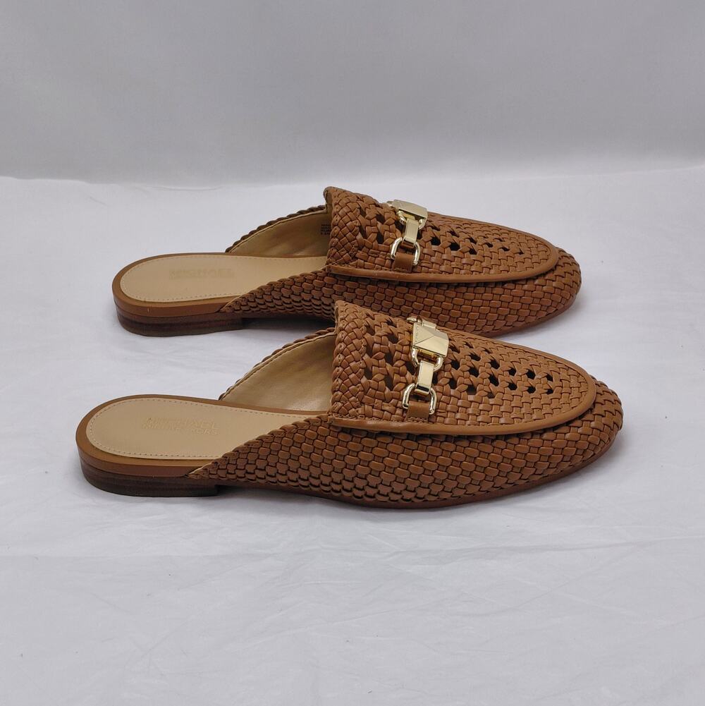 Michael Kors Womens Loafer Mules Size 5.5 Woven Slides Office Fall Vacation